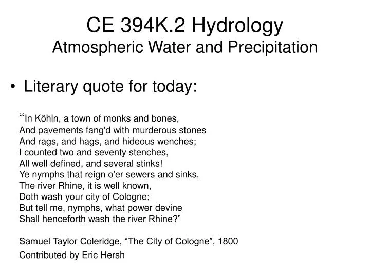 ce 394k 2 hydrology atmospheric water and precipitation