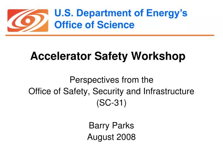 accelerator safety workshop