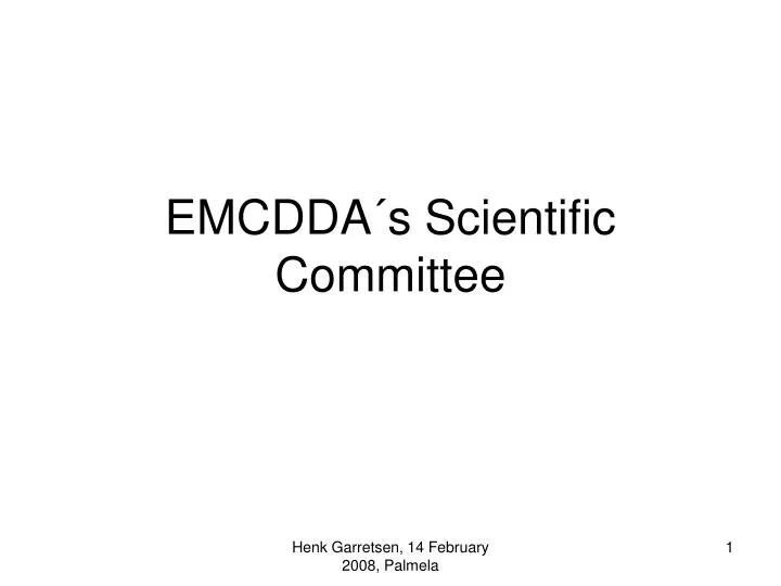 emcdda s scientific committee