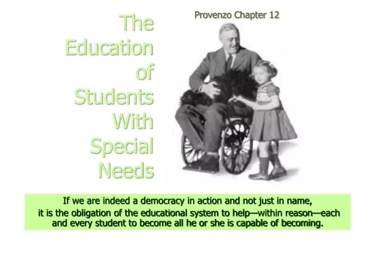 the education of students with special needs