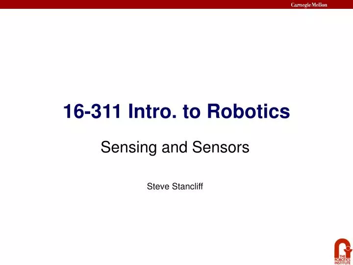 16 311 intro to robotics