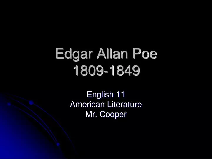 edgar allan poe 1809 1849