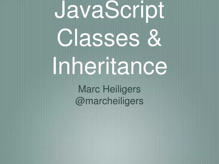 javascript classes inheritance