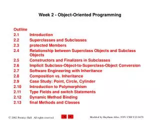 Week 2 - Object-Oriented Programming