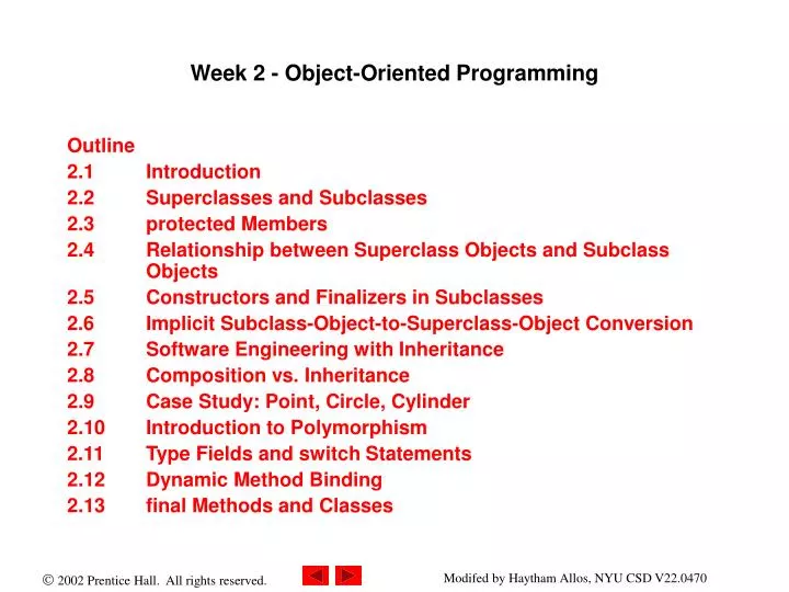 week 2 object oriented programming