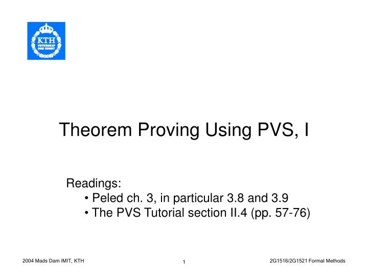theorem proving using pvs i