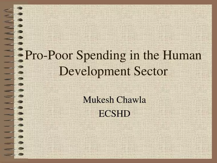 pro poor spending in the human development sector