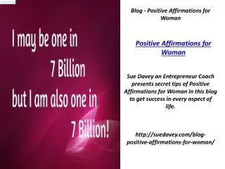 Blog - Positive Affirmations for Woman