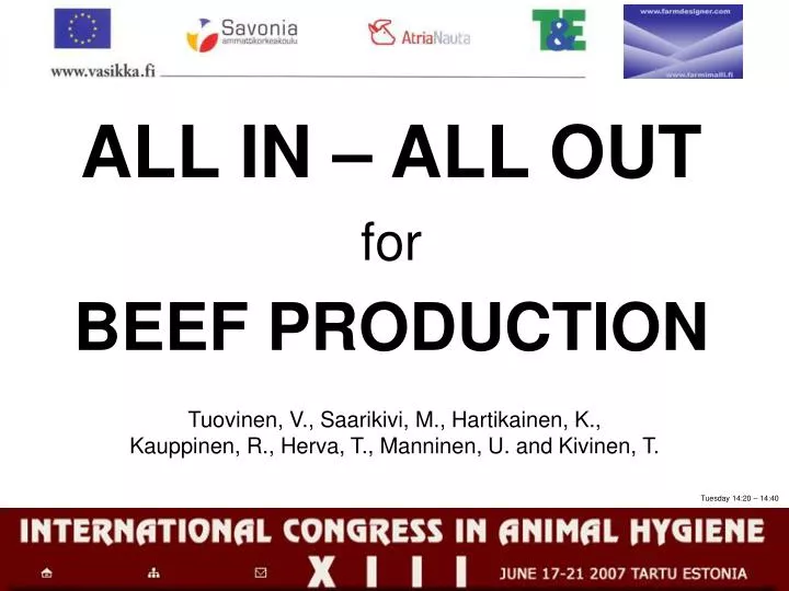 all in all out for beef production