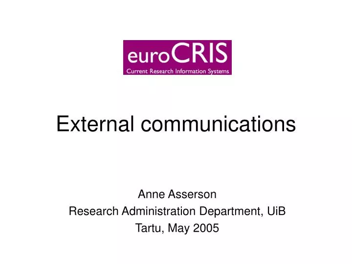 external communications
