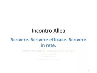 incontro allea