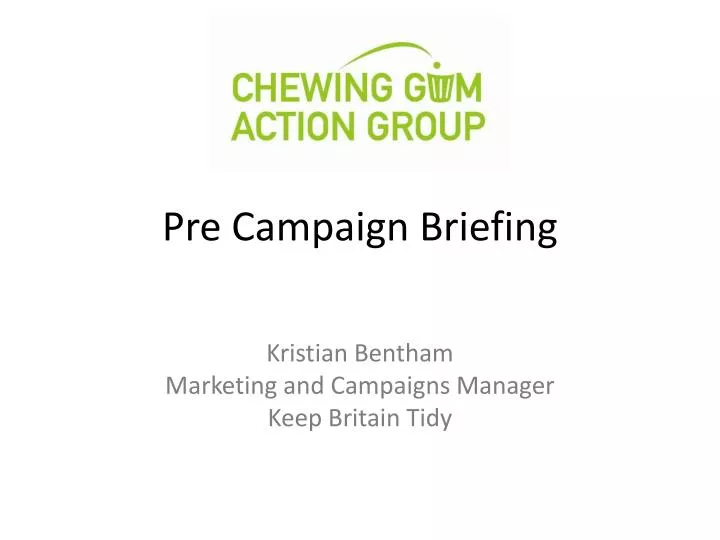pre campaign briefing