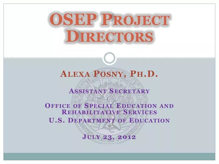 osep project directors