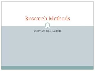 Research Methods