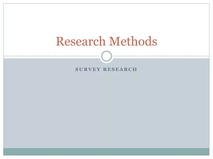 research methods