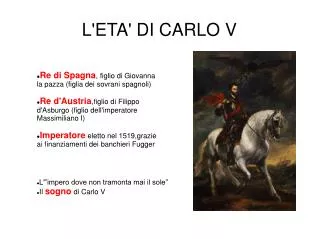 l eta di carlo v