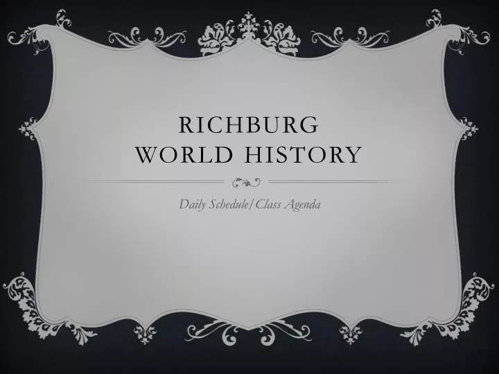 richburg world history