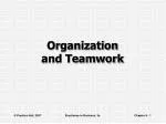 Organization and Teamwork - slide 1