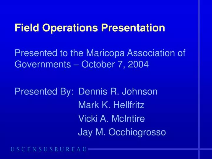 field operations presentation