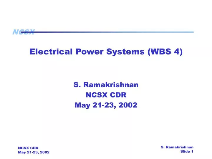 electrical power systems wbs 4