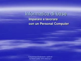 informatica di base