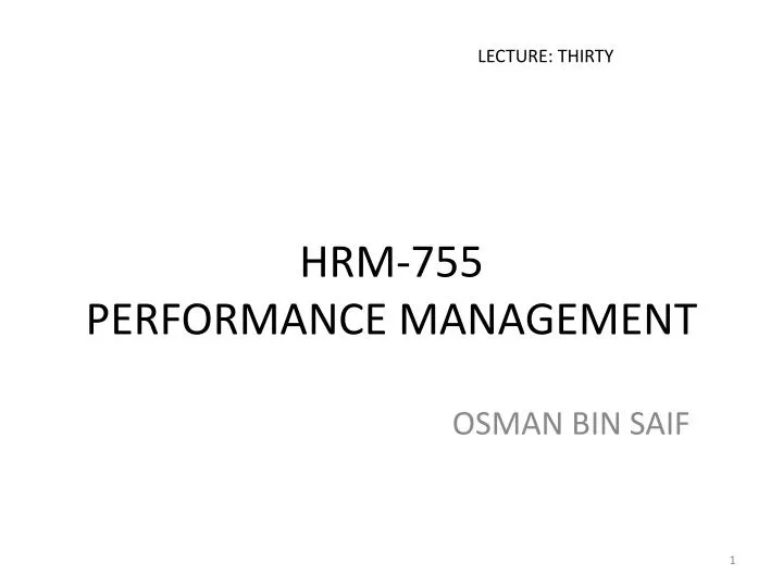hrm 755 performance management