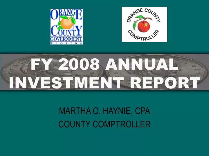 fy 2008 annual investment report