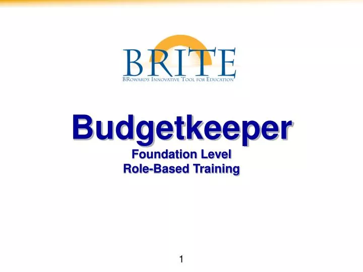 budgetkeeper foundation level role based training