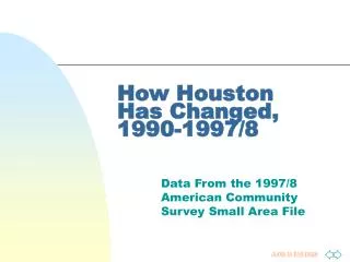 How Houston Has Changed, 1990-1997/8