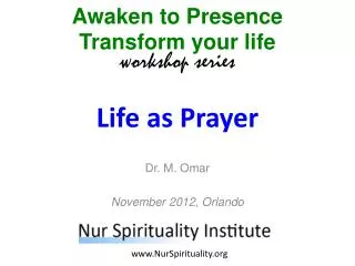 Life as Prayer