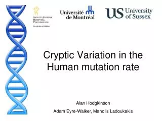 Cryptic Variation in the Human mutation rate