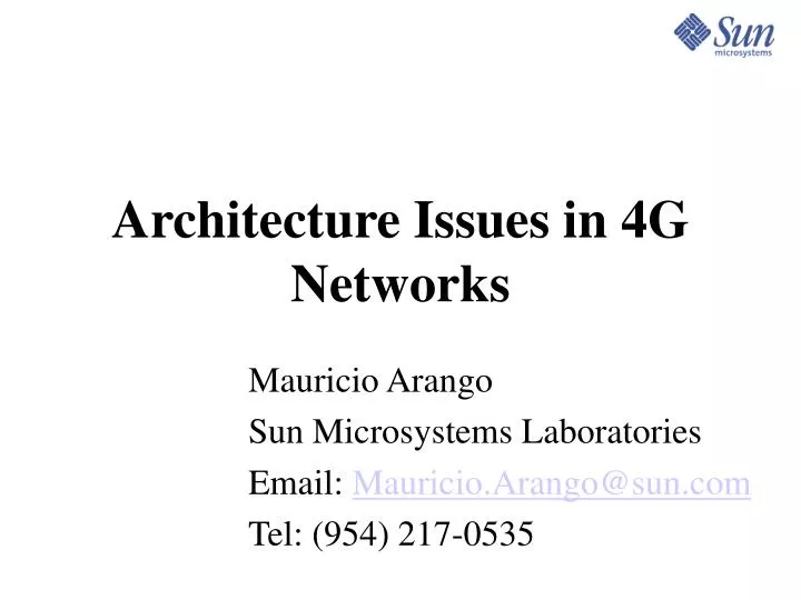 architecture issues in 4g networks