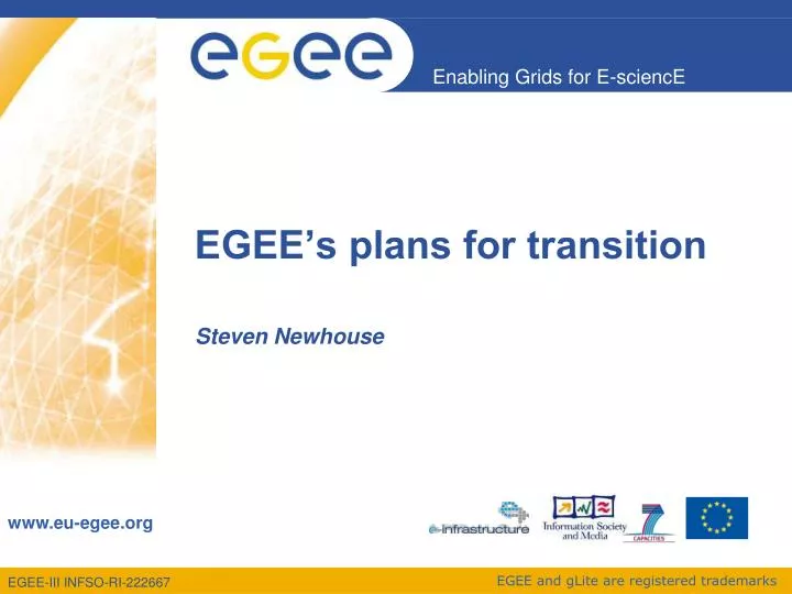 egee s plans for transition
