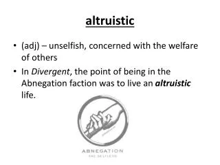 altruistic