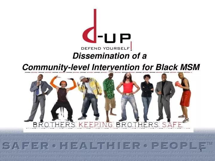 dissemination of a community level intervention for black msm
