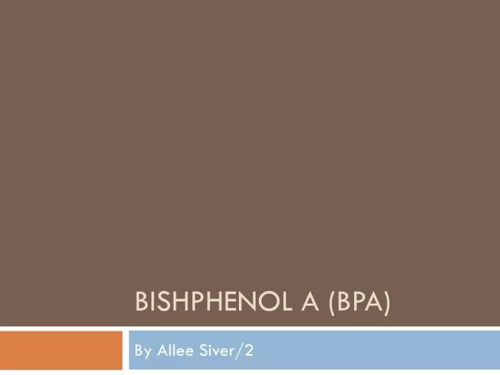 bishphenol a bpa