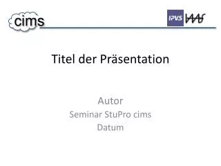 titel der pr sentation