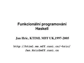 funkcion ln programov n haskell