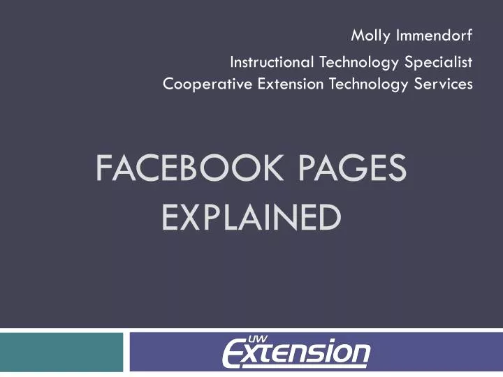 facebook pages explained