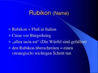 rubikon name