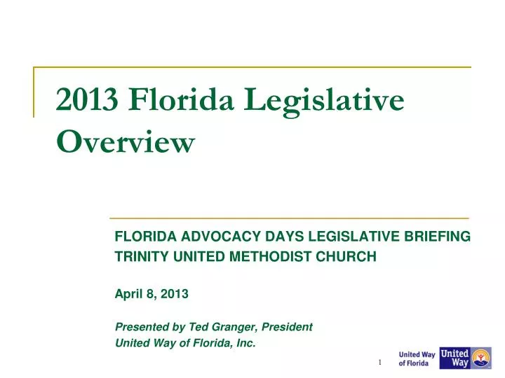 2013 florida legislative overview