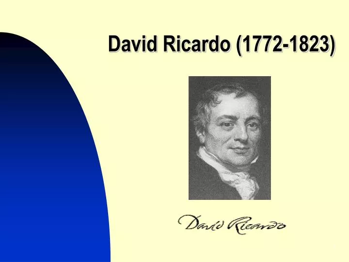 david ricardo 1772 1823