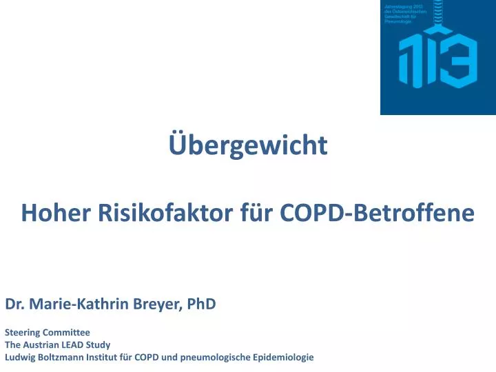 bergewicht hoher risikofaktor f r copd betroffene