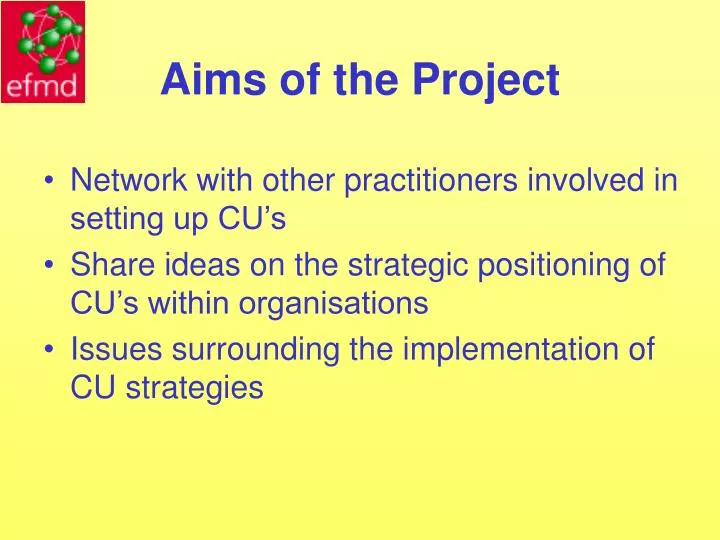 aims of the project