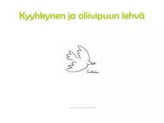 kyyhkynen ja oliivipuun lehv