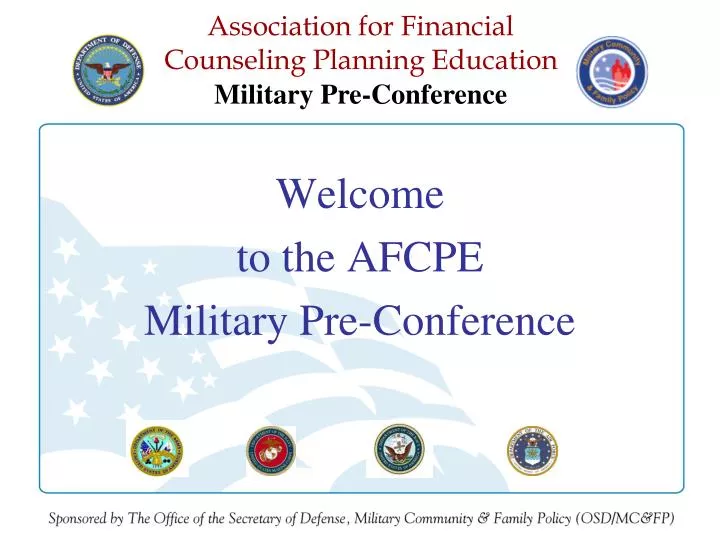 welcome to the afcpe military pre conference