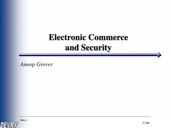 electronic commerce and security