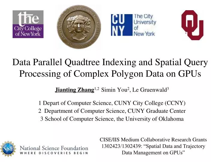 data parallel quadtree indexing and spatial query processing of complex polygon data on gpus