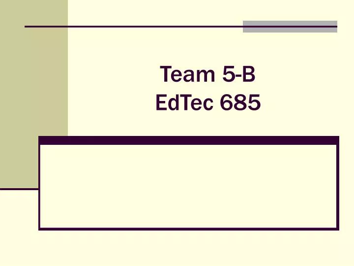 team 5 b edtec 685