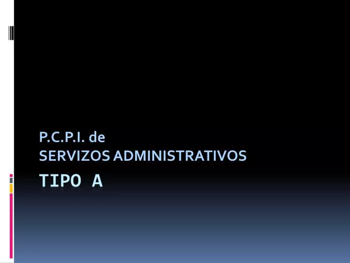 p c p i de servizos administrativos